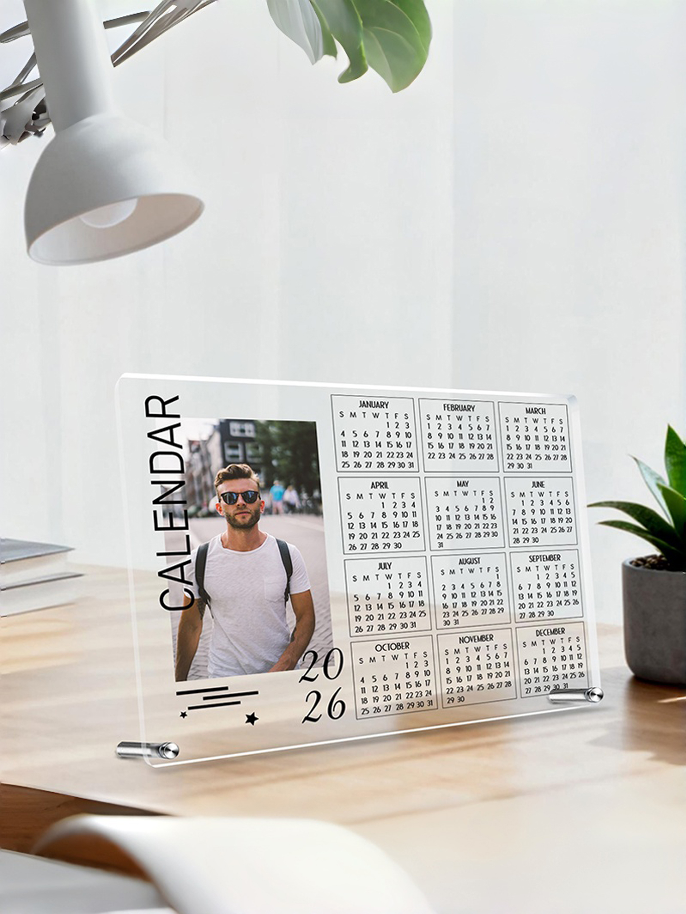 Custom 2026 Photo Desktop Calendar